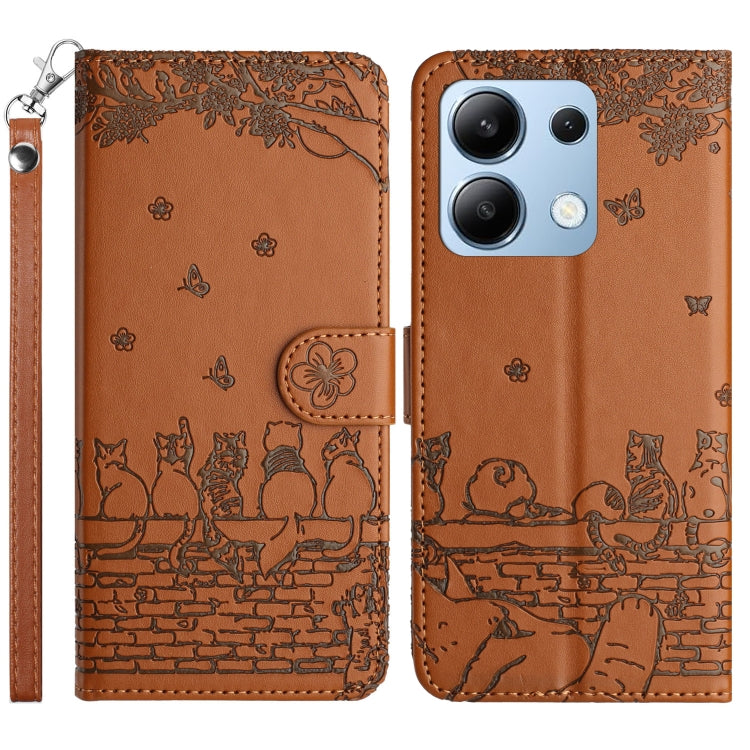 Cat Embossing Pattern Leather Phone Case with Lanyard, For Xiaomi Poco M6 Pro 4G, For Xiaomi Poco C65/Poco M6, For Xiaomi Redmi Note 13 Pro 4G, For Xiaomi Redmi Note 13 4G, For Xiaomi Redmi 13C 4G/5G/13R 5G, For Xiaomi Redmi Note 13 5G                 ...