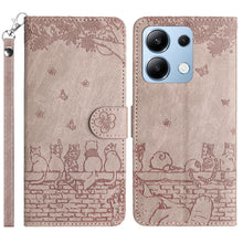 Load image into Gallery viewer, Cat Embossing Pattern Leather Phone Case with Lanyard, For Xiaomi Poco M6 Pro 4G, For Xiaomi Poco C65/Poco M6, For Xiaomi Redmi Note 13 Pro 4G, For Xiaomi Redmi Note 13 4G, For Xiaomi Redmi 13C 4G/5G/13R 5G, For Xiaomi Redmi Note 13 5G                 ...