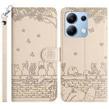 Load image into Gallery viewer, Cat Embossing Pattern Leather Phone Case with Lanyard, For Xiaomi Poco M6 Pro 4G, For Xiaomi Poco C65/Poco M6, For Xiaomi Redmi Note 13 Pro 4G, For Xiaomi Redmi Note 13 4G, For Xiaomi Redmi 13C 4G/5G/13R 5G, For Xiaomi Redmi Note 13 5G                 ...
