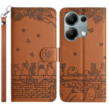 Load image into Gallery viewer, Cat Embossing Pattern Leather Phone Case with Lanyard, For Xiaomi Poco M6 Pro 4G, For Xiaomi Poco C65/Poco M6, For Xiaomi Redmi Note 13 Pro 4G, For Xiaomi Redmi Note 13 4G, For Xiaomi Redmi 13C 4G/5G/13R 5G, For Xiaomi Redmi Note 13 5G                 ...