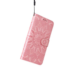 Load image into Gallery viewer, Embossed Sunflower Leather Phone Case, For iPhone 15 Pro Max, For iPhone 15 Pro, For iPhone 15 Plus, For iPhone 15