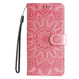 Embossed Sunflower Leather Phone Case, For iPhone 17e / 16e, For iPhone 17 Pro Max, For iPhone 17 Pro, For iPhone 17, For iPhone Air, For iPhone 16 Pro Max, For iPhone 16 Pro, For iPhone 16 Plus, For iPhone 16