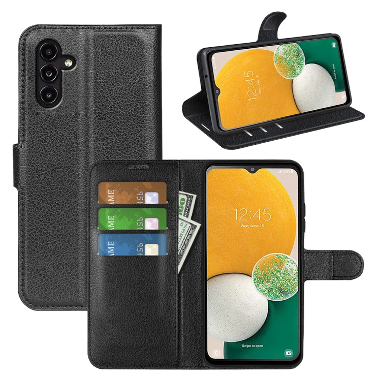 Litchi Texture Horizontal Flip Phone Case with Holder
