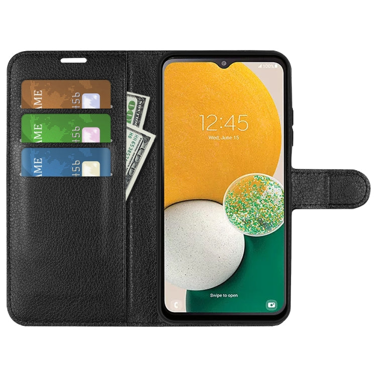 Litchi Texture Horizontal Flip Phone Case with Holder