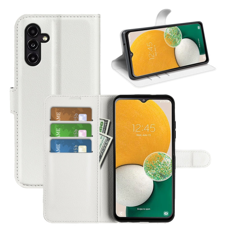 Litchi Texture Horizontal Flip Phone Case with Holder