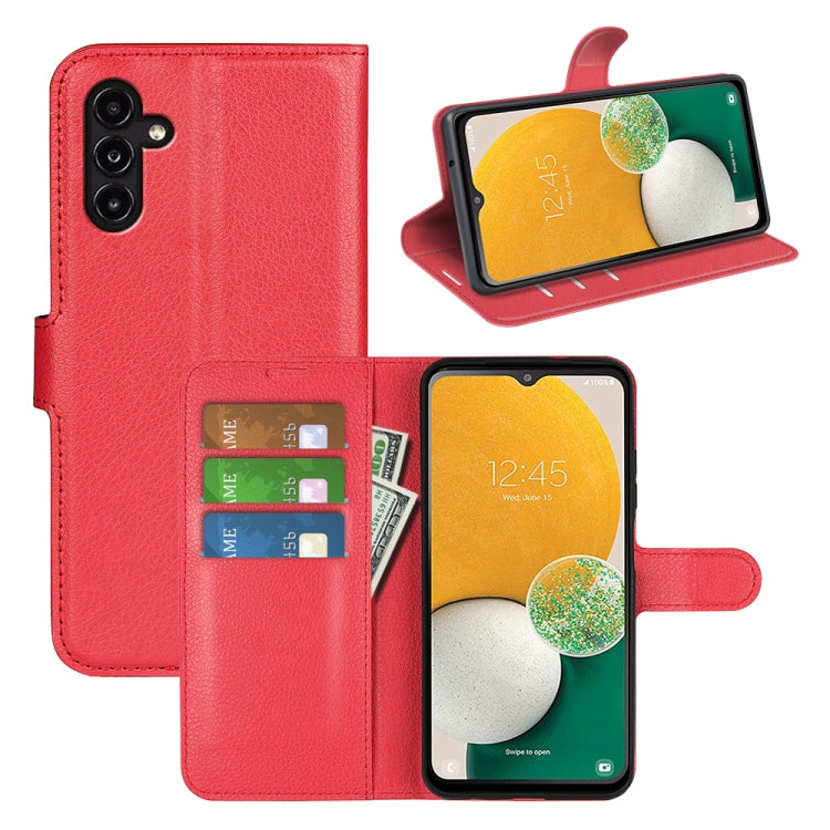 Litchi Texture Horizontal Flip Phone Case with Holder