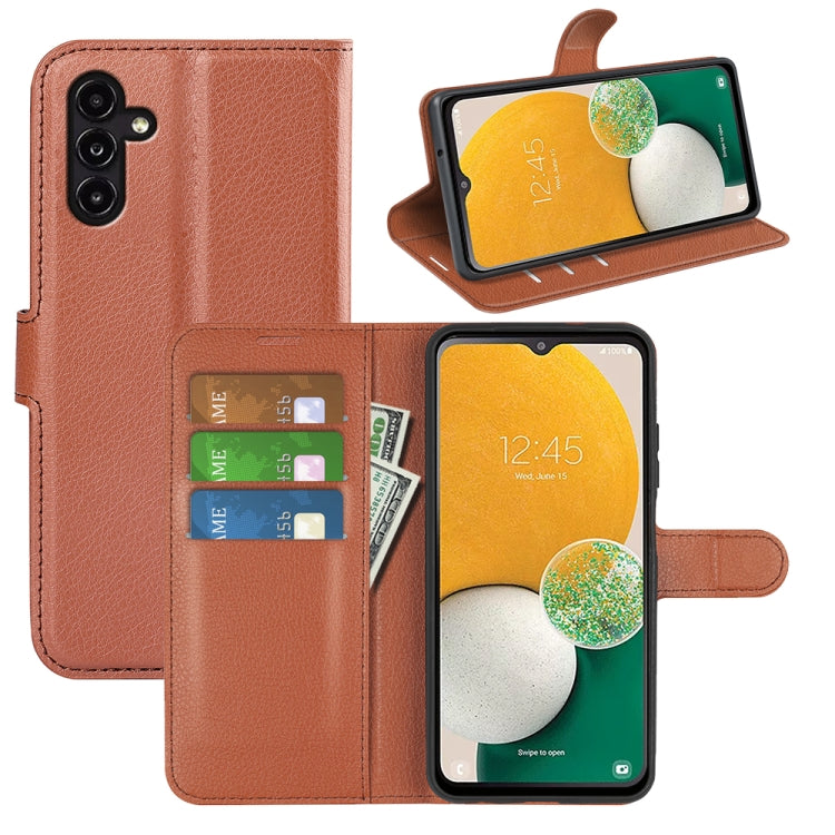 Litchi Texture Horizontal Flip Phone Case with Holder