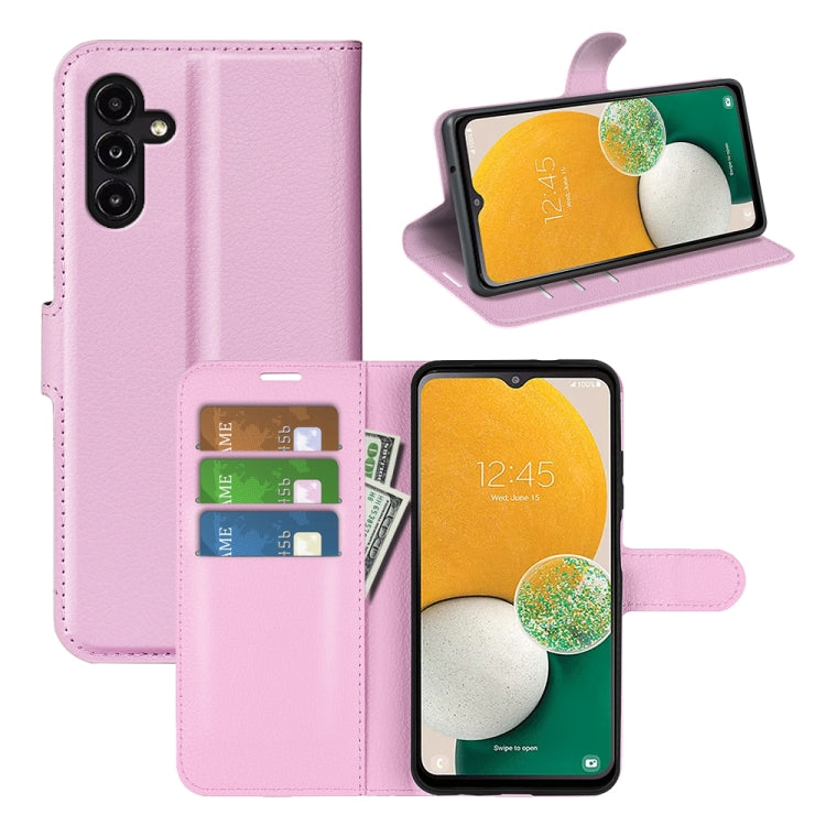Litchi Texture Horizontal Flip Phone Case with Holder