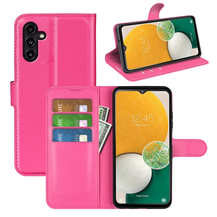 Litchi Texture Horizontal Flip Phone Case with Holder