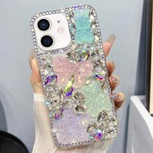 Load image into Gallery viewer, Ice Crystal Bow Knot Full Diamond TPU Phone Case, For iPhone 11