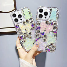Load image into Gallery viewer, Ice Crystal Bow Knot Full Diamond TPU Phone Case, For iPhone 11