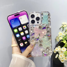 Load image into Gallery viewer, Ice Crystal Bow Knot Full Diamond TPU Phone Case, For iPhone 11