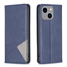 Load image into Gallery viewer, Rhombus Texture Magnetic Leather Phone Case, For iPhone 15 Pro Max, For iPhone 15 Pro, For iPhone 15 Plus, For iPhone 15