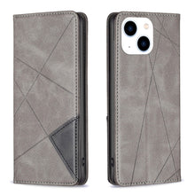 Load image into Gallery viewer, Rhombus Texture Magnetic Leather Phone Case, For iPhone 15 Pro Max, For iPhone 15 Pro, For iPhone 15 Plus, For iPhone 15