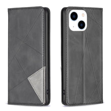 Load image into Gallery viewer, Rhombus Texture Magnetic Leather Phone Case, For iPhone 15 Pro Max, For iPhone 15 Pro, For iPhone 15 Plus, For iPhone 15
