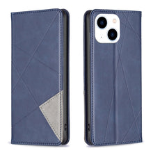 Load image into Gallery viewer, Rhombus Texture Magnetic Leather Phone Case, For iPhone 15 Pro Max, For iPhone 15 Pro, For iPhone 15 Plus, For iPhone 15