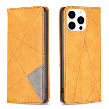 Load image into Gallery viewer, Rhombus Texture Magnetic Leather Phone Case, For iPhone 17 Pro Max, For iPhone 17 Pro, For iPhone 17, For iPhone Air, For iPhone 16 Pro Max, For iPhone 16 Pro, For iPhone 16 Plus, For iPhone 16