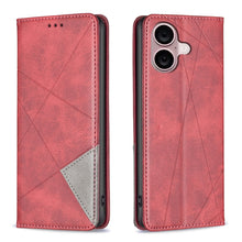 Load image into Gallery viewer, Rhombus Texture Magnetic Leather Phone Case, For iPhone 17 Pro Max, For iPhone 17 Pro, For iPhone 17, For iPhone Air, For iPhone 16 Pro Max, For iPhone 16 Pro, For iPhone 16 Plus, For iPhone 16