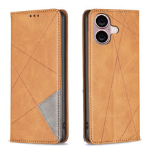 Load image into Gallery viewer, Rhombus Texture Magnetic Leather Phone Case, For iPhone 17 Pro Max, For iPhone 17 Pro, For iPhone 17, For iPhone Air, For iPhone 16 Pro Max, For iPhone 16 Pro, For iPhone 16 Plus, For iPhone 16