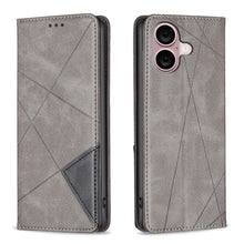 Load image into Gallery viewer, Rhombus Texture Magnetic Leather Phone Case, For iPhone 17 Pro Max, For iPhone 17 Pro, For iPhone 17, For iPhone Air, For iPhone 16 Pro Max, For iPhone 16 Pro, For iPhone 16 Plus, For iPhone 16
