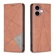 Load image into Gallery viewer, Rhombus Texture Magnetic Leather Phone Case, For iPhone 17 Pro Max, For iPhone 17 Pro, For iPhone 17, For iPhone Air, For iPhone 16 Pro Max, For iPhone 16 Pro, For iPhone 16 Plus, For iPhone 16