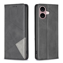 Load image into Gallery viewer, Rhombus Texture Magnetic Leather Phone Case, For iPhone 17 Pro Max, For iPhone 17 Pro, For iPhone 17, For iPhone Air, For iPhone 16 Pro Max, For iPhone 16 Pro, For iPhone 16 Plus, For iPhone 16