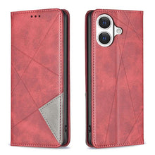 Load image into Gallery viewer, Rhombus Texture Magnetic Leather Phone Case, For iPhone 17 Pro Max, For iPhone 17 Pro, For iPhone 17, For iPhone Air, For iPhone 16 Pro Max, For iPhone 16 Pro, For iPhone 16 Plus, For iPhone 16