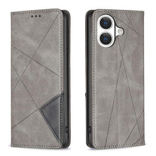 Load image into Gallery viewer, Rhombus Texture Magnetic Leather Phone Case, For iPhone 17 Pro Max, For iPhone 17 Pro, For iPhone 17, For iPhone Air, For iPhone 16 Pro Max, For iPhone 16 Pro, For iPhone 16 Plus, For iPhone 16