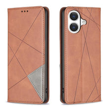 Load image into Gallery viewer, Rhombus Texture Magnetic Leather Phone Case, For iPhone 17 Pro Max, For iPhone 17 Pro, For iPhone 17, For iPhone Air, For iPhone 16 Pro Max, For iPhone 16 Pro, For iPhone 16 Plus, For iPhone 16