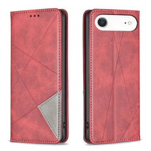 Load image into Gallery viewer, Rhombus Texture Magnetic Leather Phone Case, For iPhone 17 Pro Max, For iPhone 17 Pro, For iPhone 17, For iPhone Air, For iPhone 16 Pro Max, For iPhone 16 Pro, For iPhone 16 Plus, For iPhone 16