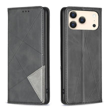 Load image into Gallery viewer, Rhombus Texture Magnetic Leather Phone Case, For iPhone 17 Pro Max, For iPhone 17 Pro, For iPhone 17, For iPhone Air, For iPhone 16 Pro Max, For iPhone 16 Pro, For iPhone 16 Plus, For iPhone 16