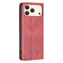 Load image into Gallery viewer, Rhombus Texture Magnetic Leather Phone Case, For iPhone 17 Pro Max, For iPhone 17 Pro, For iPhone 17, For iPhone Air, For iPhone 16 Pro Max, For iPhone 16 Pro, For iPhone 16 Plus, For iPhone 16