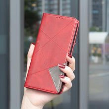 Load image into Gallery viewer, Rhombus Texture Magnetic Leather Phone Case, For iPhone 17 Pro Max, For iPhone 17 Pro, For iPhone 17, For iPhone Air, For iPhone 16 Pro Max, For iPhone 16 Pro, For iPhone 16 Plus, For iPhone 16