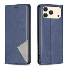 Load image into Gallery viewer, Rhombus Texture Magnetic Leather Phone Case, For iPhone 17 Pro Max, For iPhone 17 Pro, For iPhone 17, For iPhone Air, For iPhone 16 Pro Max, For iPhone 16 Pro, For iPhone 16 Plus, For iPhone 16