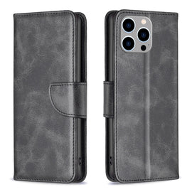 Lambskin Texture Pure Color Flip Leather Phone Case, For iPhone 15 Pro Max, For iPhone 15 Pro, For iPhone 15 Plus, For iPhone 15