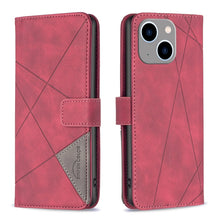 Load image into Gallery viewer, Magnetic Buckle Rhombus Texture Leather Phone Case, For iPhone 15 Pro Max, For iPhone 15 Pro, For iPhone 15 Plus, For iPhone 15