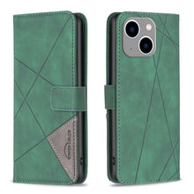 Load image into Gallery viewer, Magnetic Buckle Rhombus Texture Leather Phone Case, For iPhone 15 Pro Max, For iPhone 15 Pro, For iPhone 15 Plus, For iPhone 15