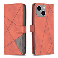 Load image into Gallery viewer, Magnetic Buckle Rhombus Texture Leather Phone Case, For iPhone 15 Pro Max, For iPhone 15 Pro, For iPhone 15 Plus, For iPhone 15