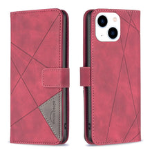 Load image into Gallery viewer, Magnetic Buckle Rhombus Texture Leather Phone Case, For iPhone 15 Pro Max, For iPhone 15 Pro, For iPhone 15 Plus, For iPhone 15