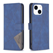 Load image into Gallery viewer, Magnetic Buckle Rhombus Texture Leather Phone Case, For iPhone 15 Pro Max, For iPhone 15 Pro, For iPhone 15 Plus, For iPhone 15