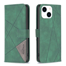 Load image into Gallery viewer, Magnetic Buckle Rhombus Texture Leather Phone Case, For iPhone 15 Pro Max, For iPhone 15 Pro, For iPhone 15 Plus, For iPhone 15