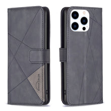 Load image into Gallery viewer, Magnetic Buckle Rhombus Texture Leather Phone Case, For iPhone 18 Pro/17 Pro, For iPhone 18 Pro Max/17 Pro Max, For iPhone 17, For iPhone 17 Air, For iPhone 16 Pro Max, For iPhone 16 Pro, For iPhone 16 Plus, For iPhone 16