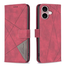Load image into Gallery viewer, Magnetic Buckle Rhombus Texture Leather Phone Case, For iPhone 18 Pro/17 Pro, For iPhone 18 Pro Max/17 Pro Max, For iPhone 17, For iPhone 17 Air, For iPhone 16 Pro Max, For iPhone 16 Pro, For iPhone 16 Plus, For iPhone 16
