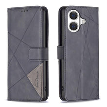 Load image into Gallery viewer, Magnetic Buckle Rhombus Texture Leather Phone Case, For iPhone 18 Pro/17 Pro, For iPhone 18 Pro Max/17 Pro Max, For iPhone 17, For iPhone 17 Air, For iPhone 16 Pro Max, For iPhone 16 Pro, For iPhone 16 Plus, For iPhone 16