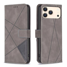 Load image into Gallery viewer, Magnetic Buckle Rhombus Texture Leather Phone Case, For iPhone 18 Pro/17 Pro, For iPhone 18 Pro Max/17 Pro Max, For iPhone 17, For iPhone 17 Air, For iPhone 16 Pro Max, For iPhone 16 Pro, For iPhone 16 Plus, For iPhone 16