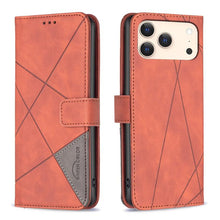 Load image into Gallery viewer, Magnetic Buckle Rhombus Texture Leather Phone Case, For iPhone 18 Pro/17 Pro, For iPhone 18 Pro Max/17 Pro Max, For iPhone 17, For iPhone 17 Air, For iPhone 16 Pro Max, For iPhone 16 Pro, For iPhone 16 Plus, For iPhone 16