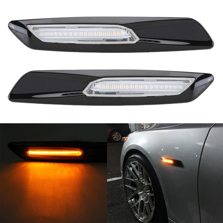 2 PCS Car Fender Light  LED Leaf Board Side DC12V / 1.7W for BMW, Yellow Light, A, C, D, F
