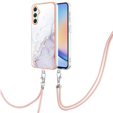 Load image into Gallery viewer, Electroplating Marble Dual-side IMD Phone Case with Lanyard