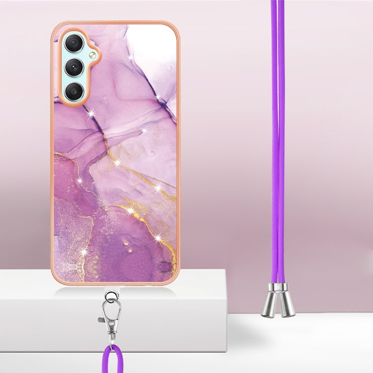 Electroplating Marble Dual-side IMD Phone Case with Lanyard