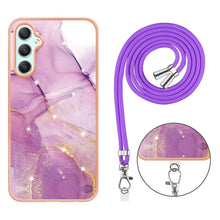 Load image into Gallery viewer, Electroplating Marble Dual-side IMD Phone Case with Lanyard